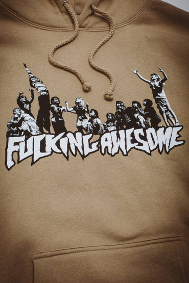 Fucking Awesome Hug The Earth Hoodie sand