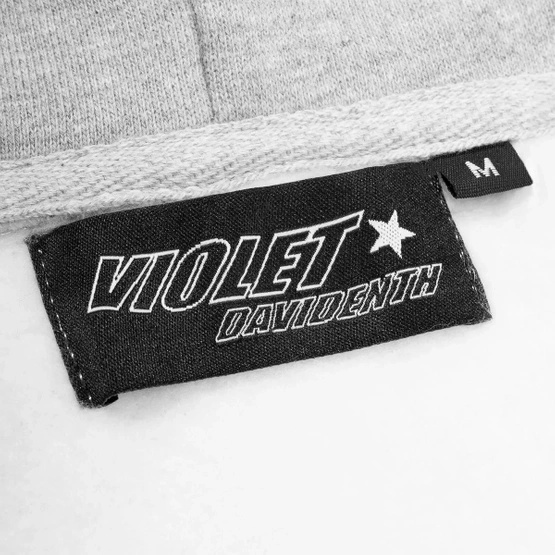 Violet On A Violet High Hoodie grey