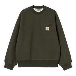 bluza Carhartt WIP Detroit Sweat olive stone washed