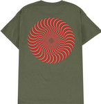 Spitfire Classic Swirl Overlay Tee (Green/Red)