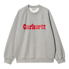 Carhartt WIP Bubbles Sweat (Ash Heather/Cherry)