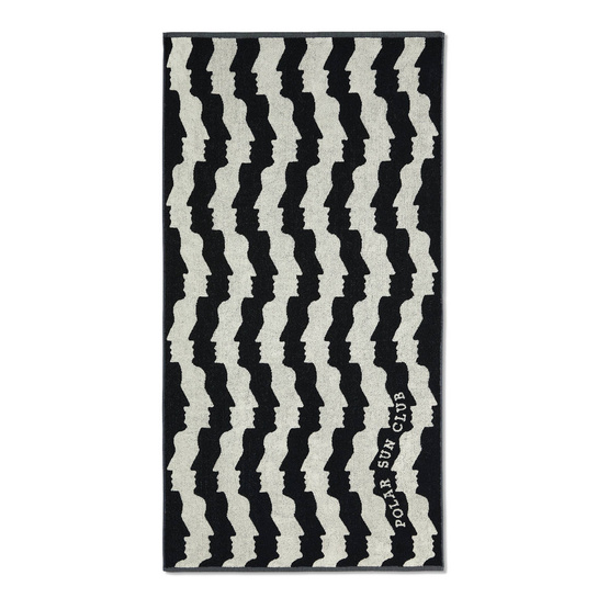 polar Faces Beach towel black