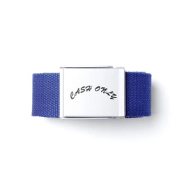 Cash Only Logo Web Belt blue