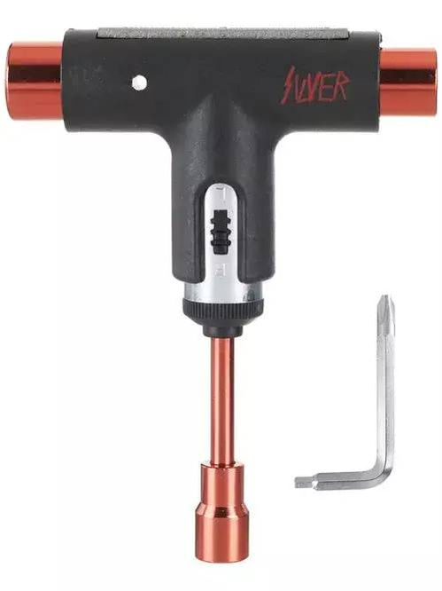 Skate Tool Silver - (Black/Red)