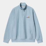 crewneck Carhartt WIP Half Zip American Script Sweatshirt (Frosted Blue)