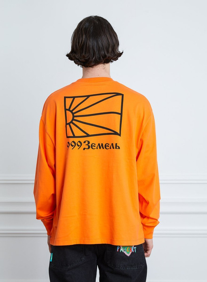 RASSVET PRINTED LONG SLEEVES T-SHIRT ORANGE