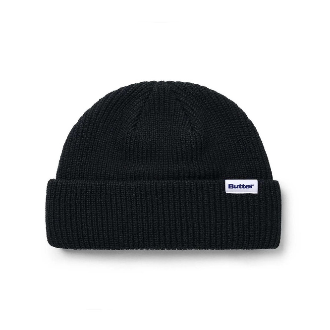Butter Wharfie Beanie Black
