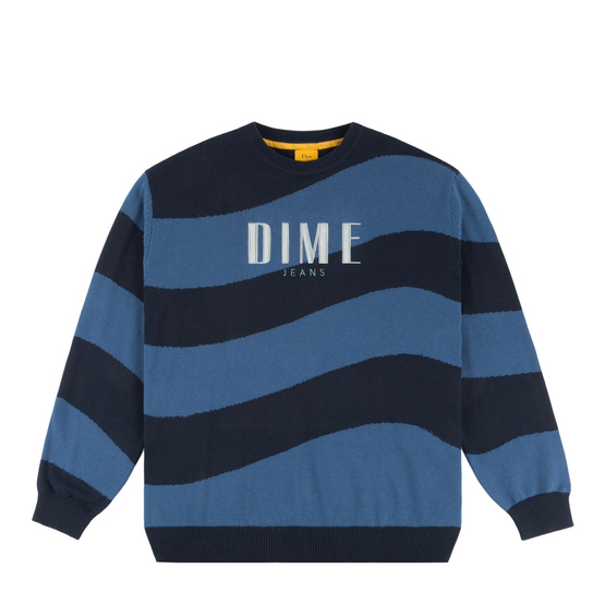 Sweter Wave Striped Light Knit navy