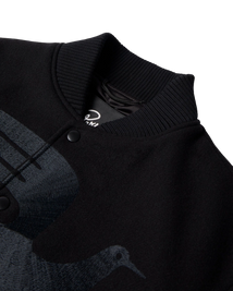 kurtka by Parra Not movie quality varsity jacket black