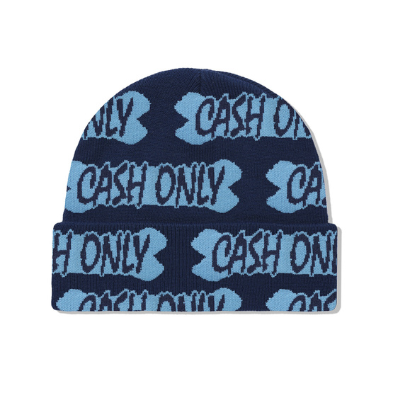 Cash Only Bone Beanie (Navy)