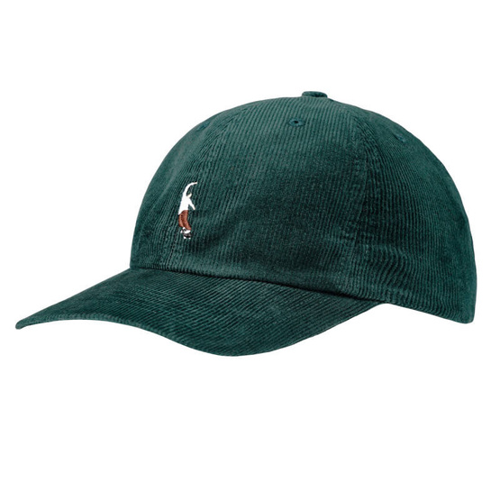 magenta pws cord dad hat green