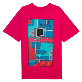 Tired Workstation Pocket Tee (Pink)