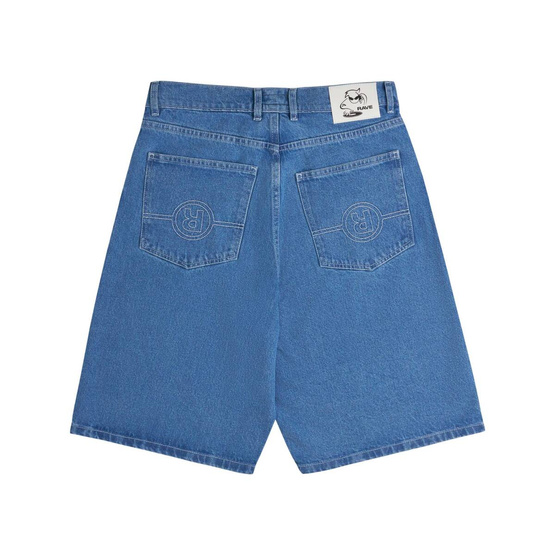 Rave Skateboard Tres Gros Denim Short (Blue rinsed)