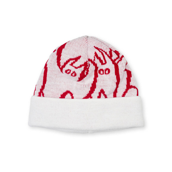 Raw Hide Blood Suckers Beanie (White/Red)