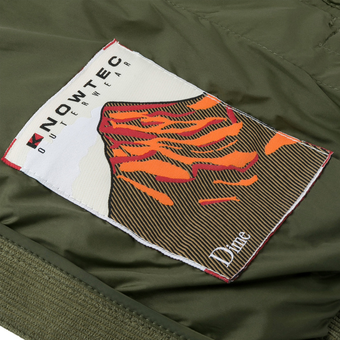 kurtka Dime Corduroy Wave Puffer Jacket Olive