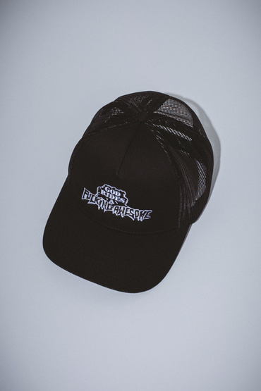 Fucking Awesome Gold rides FA trucker hat black