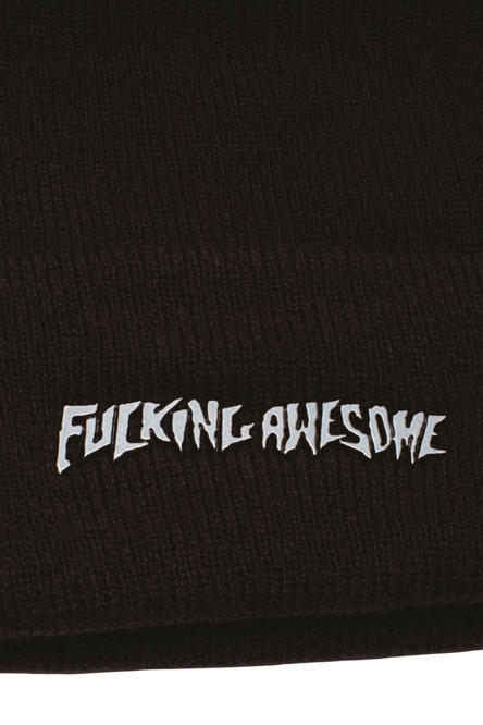 Fucking Awesome Metal Stamp Logo Cuff beanie black