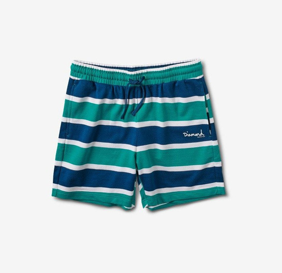 diamond MINI OG SCRIPT STRIPED SHORTS