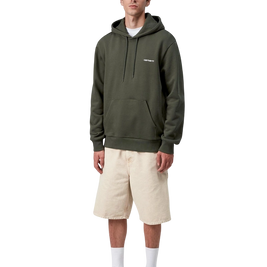 bluza Carhartt WIP Hooded Script Embroidery Opuntia / White