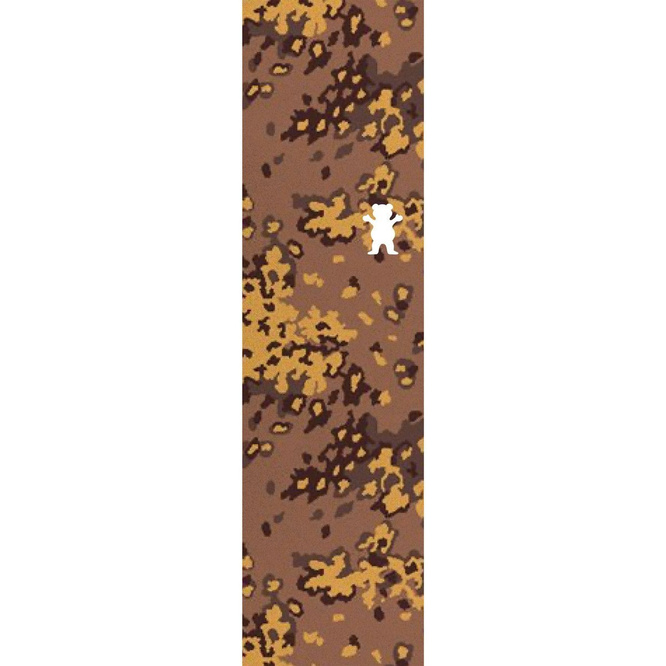 grip Grizzly CAMO BEAR CUTOUT GRIPTAPE SHEET BROWN/ MUSTARD CAMO