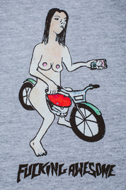 koszulka Fucking Awesome Bike Girl Short Sleeve Tee (Heather Grey)