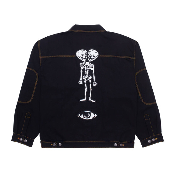 Fucking Awesome - Twin Skull Trucker Jacket (Black)