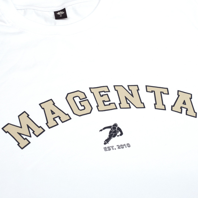 Magenta Varcity Tee (White)