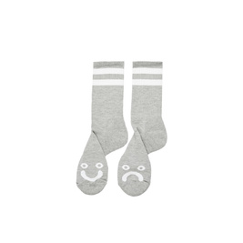 Polar Happy Sad Socks - Heather Grey