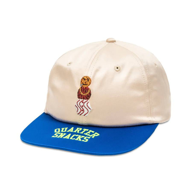 czapka Quartersnacks Satin Snackman Cap (Cream/ Royal)