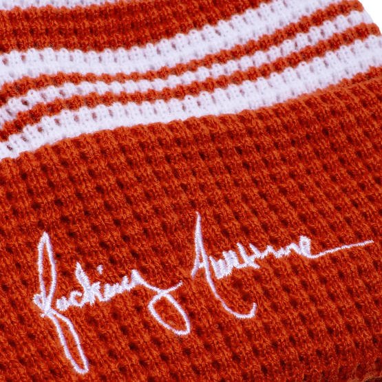 Fucking Awesome - Cursive Waffle Cuff Beanie (Orange)