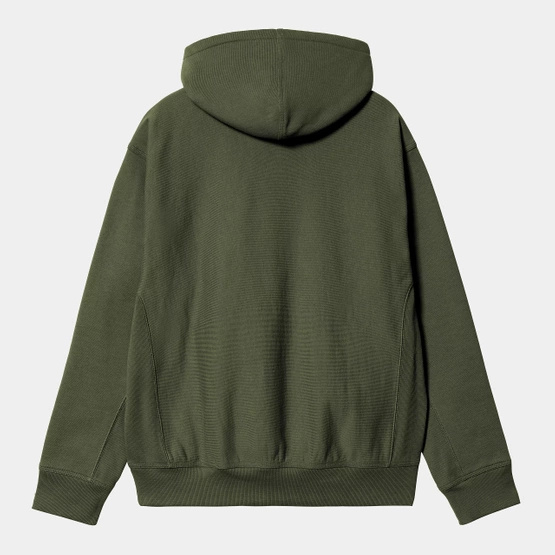 Carhartt WIP Hooded American Script Sweatshirt (Tarragon)