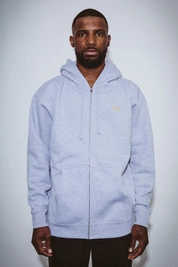 bluza Fucking Awesome Lesser God Embroidered Zip Up Hoodie (Grey)