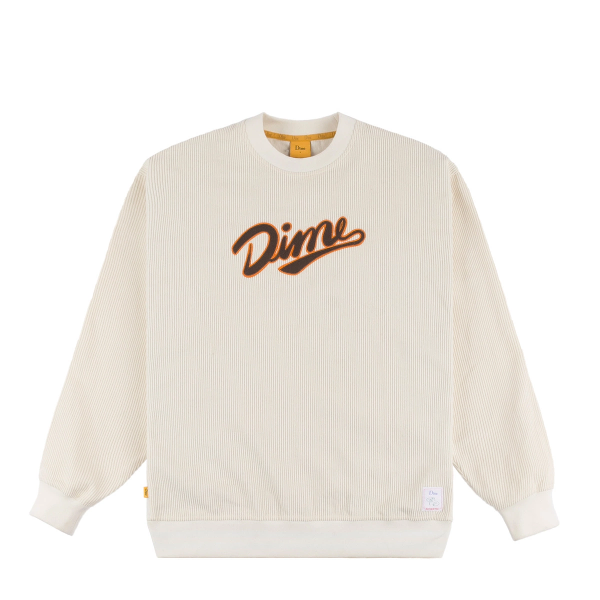 Dime Team Corduroy Crewneck Creem brązowy | SALE \ Sale 50% -70% \  Sweatshirts/Hoods News Clothes \ Tops \ Crewneck Brands \ Dime ALL |  Skateshop Miniramp.pl