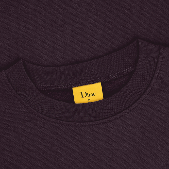 Dime Classic Embossed Crewneck Plum