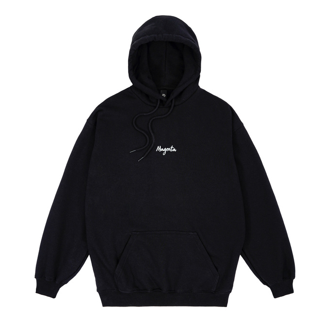 Magenta Script Hoodie (Black)