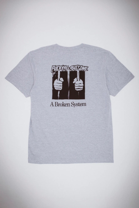 Fucking Awesome A Broken System Short Sleeve Tee (Heather Grey)