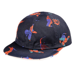 Magenta Ballet Reversible 6P hat natural & dark navy