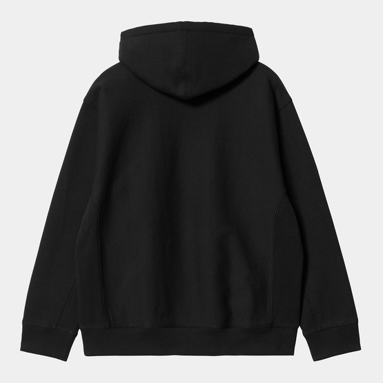 Carhartt WIP Hooded American Script Sweatshirt (Black)