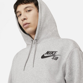 bluza Nike SB ICON HOODIE DK GREY HEATHER/BLACK