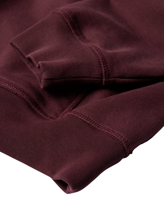 Bluza by Parra Crow logo hooded sweatshirt dark burgundy