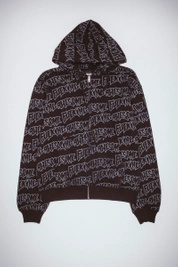 Fucking Awesome AOP Stamp Zipped Hoodie (Black/Reflective)