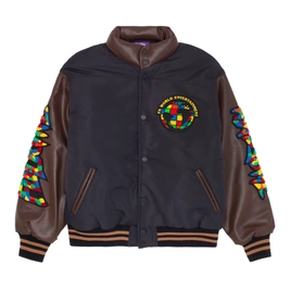 Fucking Awesome Gum Stamp Chenniele Varsity Puffer (Black/Brown)