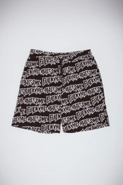 szorty Fucking Awesome - AOP Stamp Sweatshorts (Black/White)