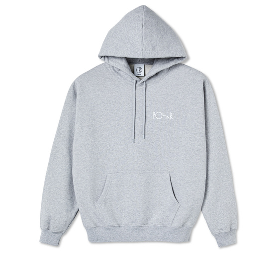 polar 3 tone fill logo hoodie grey