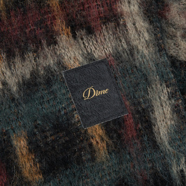 sweter Dime Plaid Mohair Knit (Black)