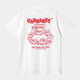 Carhartt WIP S/S Fast Food T-Shirt (White/Red)