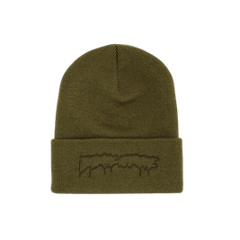 Fucking Awesome Drip Embroidered  Beanie (Olive)