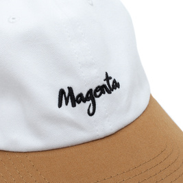 czapka Magenta brush dad hat white