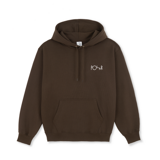 Polar Dave hoodie Stroke Logo chocolate