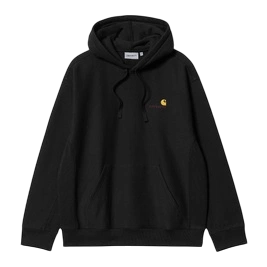 Carhartt WIP Hooded American Script Sweatshirt (Black)